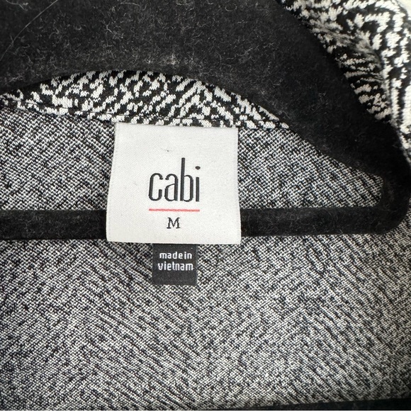 Cabi Agent Black Herringbone Midi Length Jacket - Picture 5 of 8